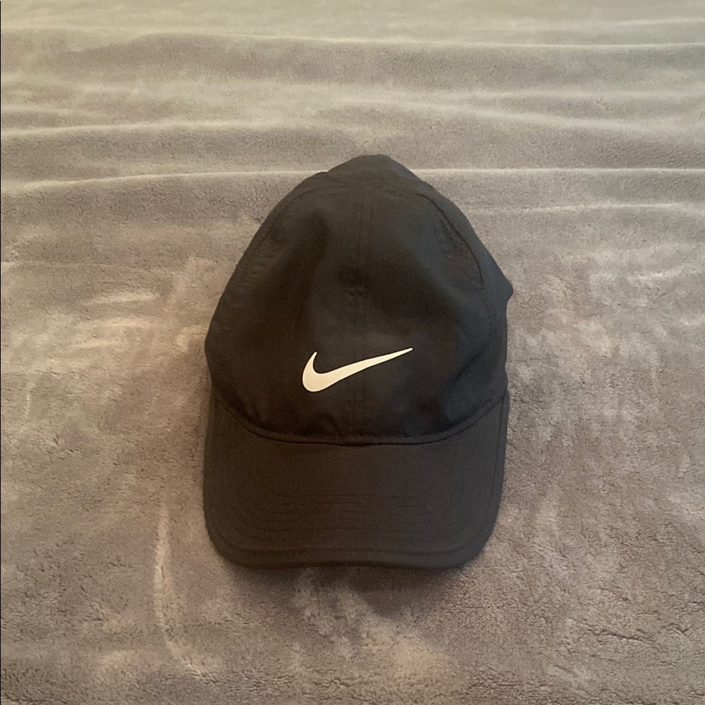 Nike Black and White Swoosh Hat